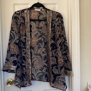 Belle by Kim Gravel size XS multicolor sheer kimono
